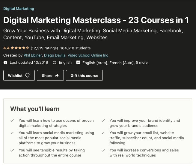 digital marketing masterclass